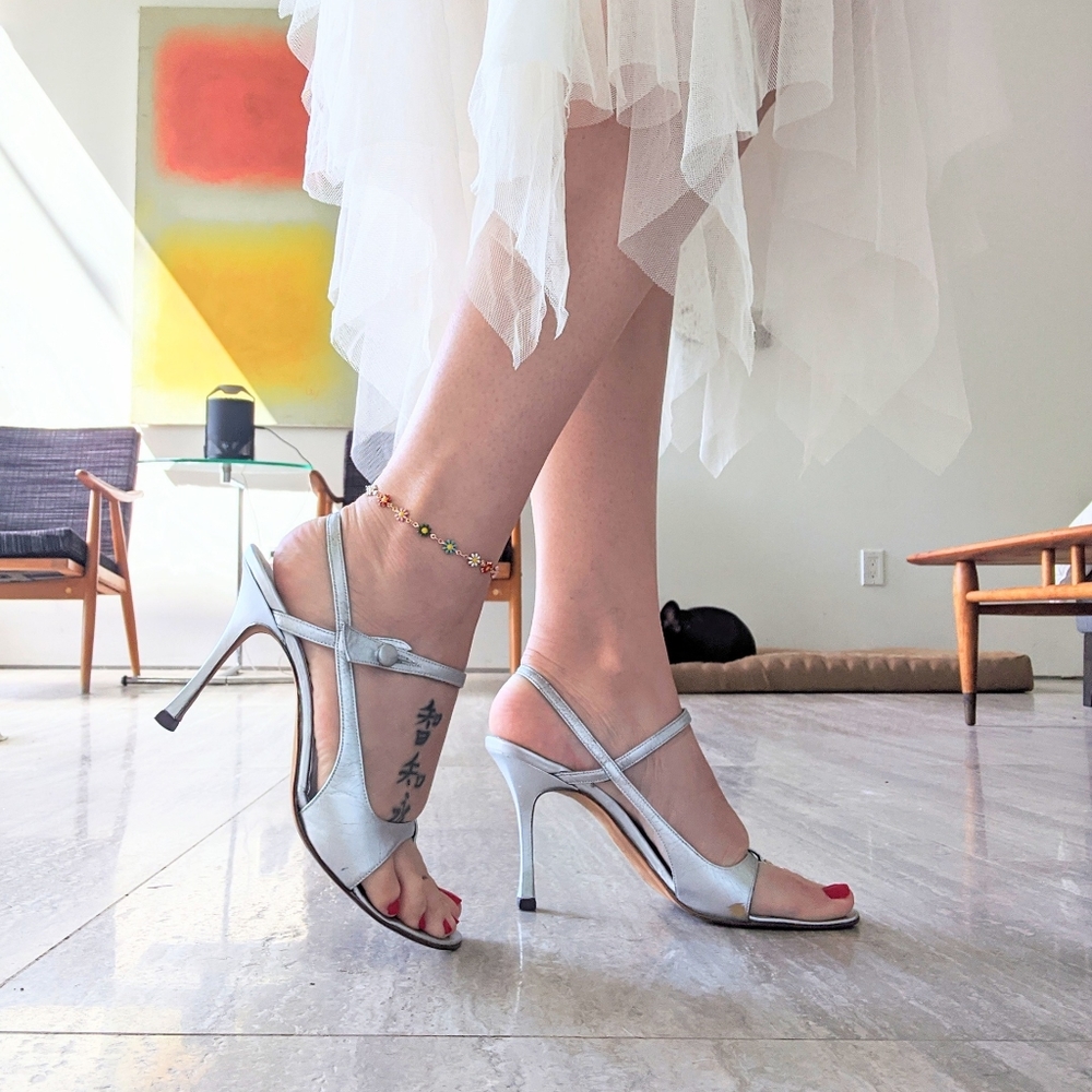 SOLD~Manolo Blahnik Thong High Heel Sandals